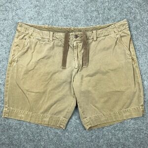 Polo Ralph Lauren Shorts‎ Men 48 Big Brown Khaki Chino Pony Logo Drawstring